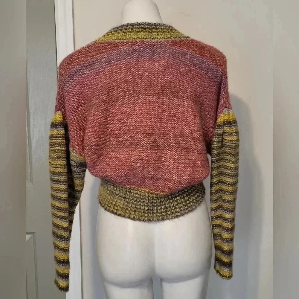 Urban Outfitters Lennon Cropped Multicolored Sweater(S)Anthropologie - Picture 6 of 10